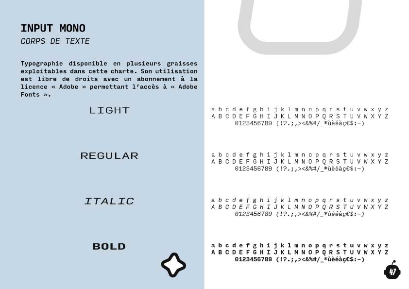 Typograhies 2 du logo Starboard Peak